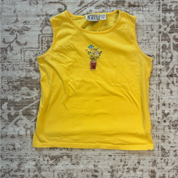 Vintage Keren Hart Embroidered Tank Top - Picture 1 of 3
